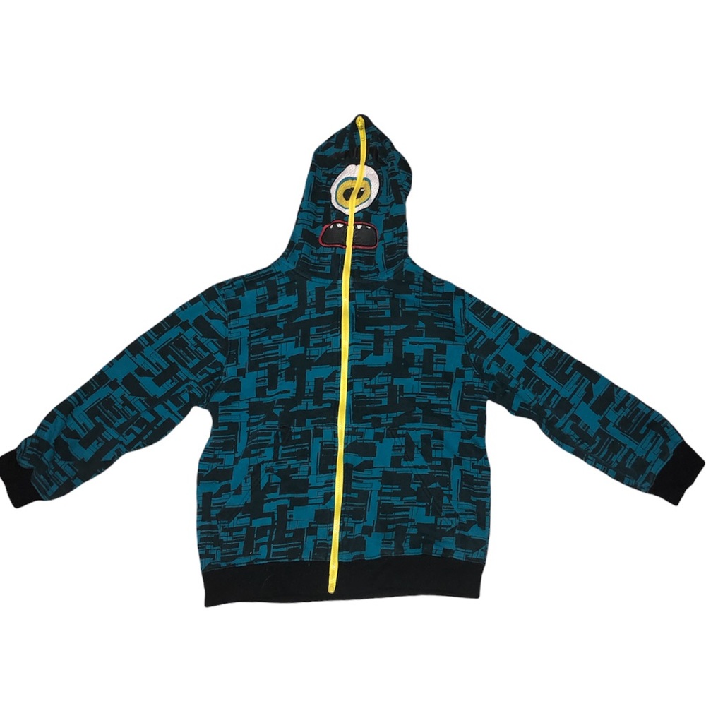 Boys Large full zipper monster hoodie